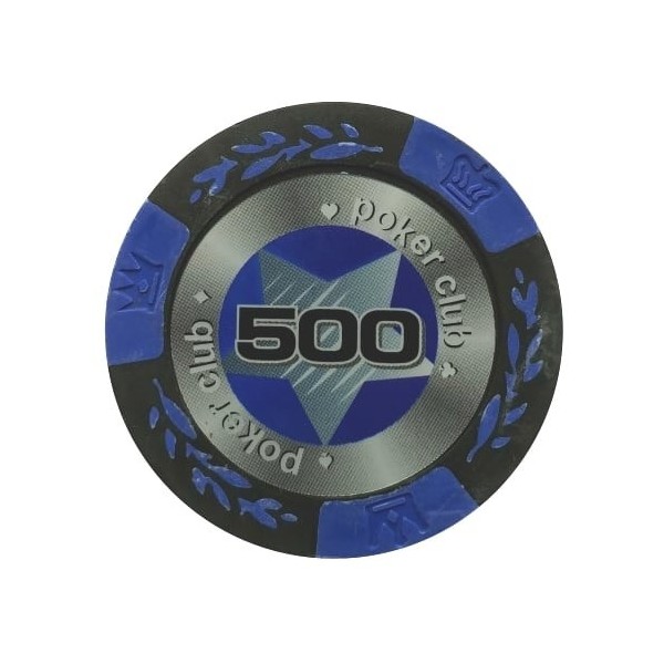 Evergreen Żeton Poker Club Chip Nominał 500 Kolor niebieski