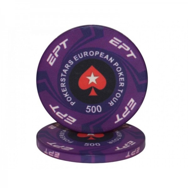 Evergreen Żeton do pokera EPT Nominał 500 Ceramika – 25 sztuk