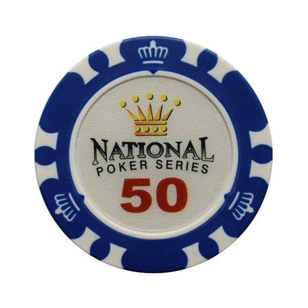 Mona Żeton The National Poker Series nominał 50 kolor niebieski