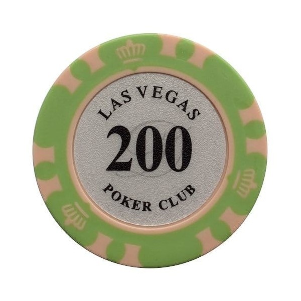Mona Żeton Las Vegas Poker Club Nominał 200 kolor seledynowy