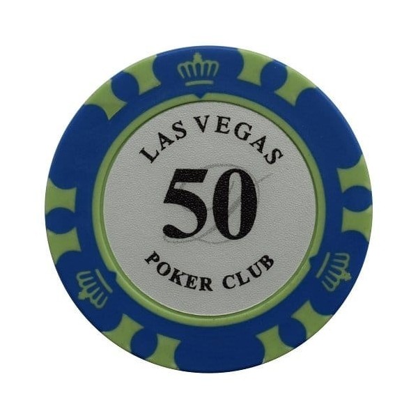 Mona Żeton Las Vegas Poker Club Nominał 50 kolor niebieski