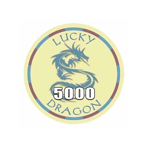 Sun Fly Żeton Lucky Dragon ceramika nominał 5.000