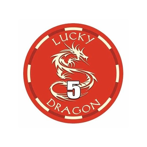 Sun Fly Żeton Lucky Dragon ceramika nominał 5