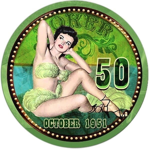 ŻETON OCTOBER 1951 CERAMIC WERT 50