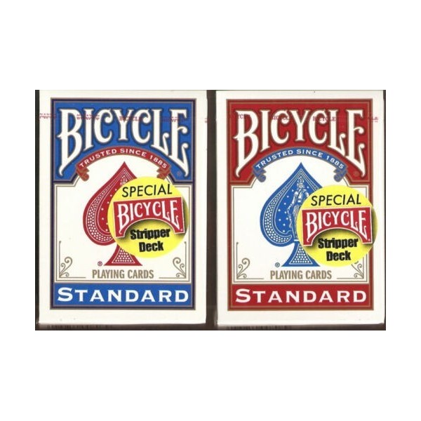 Bicycle Gaff Card-  Stripper Decks - Red and Blue