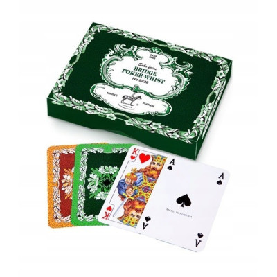 2 X KARTY DO GRY TALIE PIATNIK LIŚĆ DĘBU POKER LUXURY