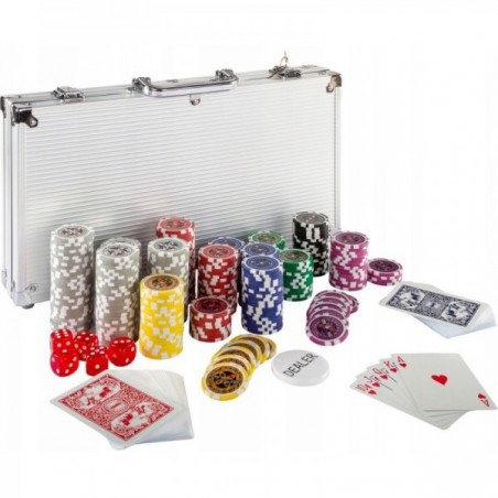 Skórzany Zestaw Do Pokera Firmy UNIBET Żetony Karty Poker.